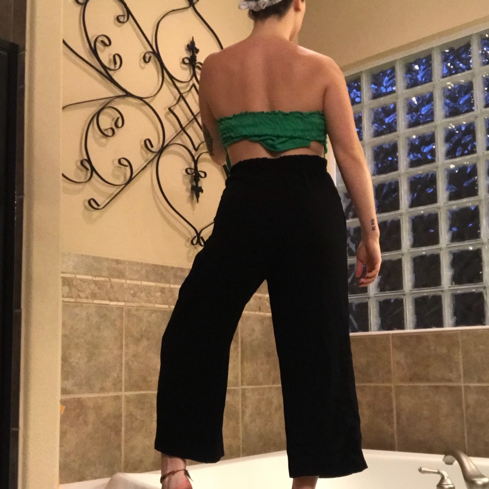 Zara basics wide leg pant